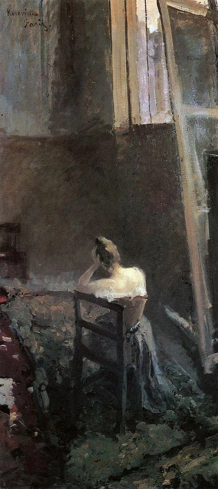 Konstantin Korovin - Nello studio dell'artista, Tretyakov Gallery, Moscow